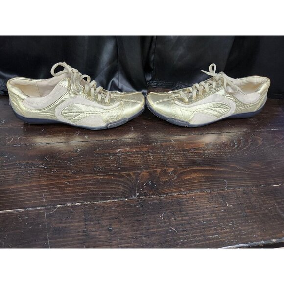 EUC Naturalizer Cade Gold Leather & Suede Lace-Up Casual Fashion Sneakers/Sz 11M - Picture 4 of 9